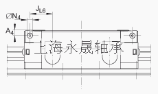 INA 滚子单轨引导系统 RUE45-E-KT-HL, 链引导的高窄长系列滑块，油或脂润滑；可提供耐腐蚀设计