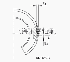INA 直线球轴承 KNO25-B-PP, 开式设计，所有面进行密封，带再润滑结构，可调角度