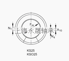 INA 直线球轴承 KSO25-PP, 开式设计，两侧唇密封