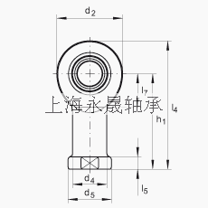 INA 杆端轴承 GIL6-DO, 根据 DIN ISO 12 240-4 标准，带左旋内螺纹，需维护