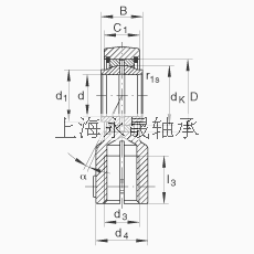 INA 液压杆端轴承 GIHNRK50-LO, 根据 DIN ISO 12 240-4 标准，带右旋螺纹夹紧装置，需维护