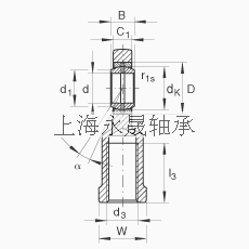 INA 杆端轴承 GIL35-DO-2RS, 根据 DIN ISO 12 240-4 标准，带左旋内螺纹，需维护，两侧唇密封