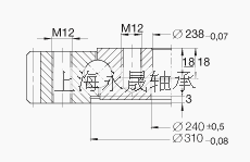 INA 四点接触球轴承 VA160302-N, 有外齿，两侧唇密封