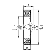 FAG 主轴轴承 HCS7008-E-T-P4S, 调节，成对或单元安装，接触角 α = 25°，两侧唇密封，非接触，限制公差