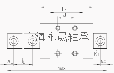 INA 微型球单轨引导系统 KUME15-C, 标准滑块，耐腐蚀，两排