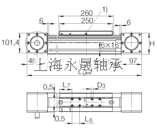 INA 直线执行器 MKUVE20-B-ZR, 带有四排球的滑块