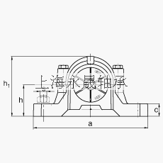 FAG 直立式轴承座 SNV110-L + 1212-TVH + FSV212, 根据 DIN 738/DIN739 标准的主要尺寸，剖分，带圆柱孔和紧定套的自调心球轴承，毛毡密封，脂和油润滑