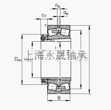 FAG 调心滚子轴承 22264-K-MB + H3164, 根据 DIN 635-2 标准的主要尺寸, 带锥孔和紧定套