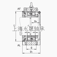 FAG 直立式轴承座 BND3164-H-W-T-AF-S, 非剖分，用于带锥孔和紧定套的轴承，Taconite 密封，脂润滑